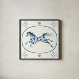 Chinoiserie Cowgirl IV by Yvette St. Amant. Shown in a sleek black glass frame for a contemporary gallery look. Available as an archival giclee rolled canvas, fine art paper, or poster print. SKU 101165a.