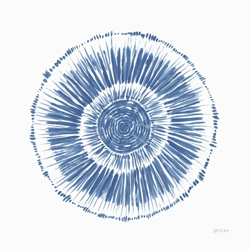 Coastal Block Print I Blue by Yvette St. Amant. SKU 91163a. Archival Giclee Fine art print for wall decor.