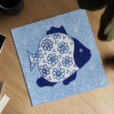 Coastal Chinoiserie I by Yvette St. Amant. Shown as a detailed flat fine art print, highlighting archival giclee quality. Available as an archival giclee rolled canvas, fine art paper, or poster print. SKU 91022a.