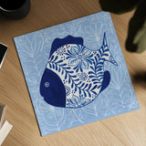 Coastal Chinoiserie II by Yvette St. Amant. Shown as a detailed flat fine art print, highlighting archival giclee quality. Available as an archival giclee rolled canvas, fine art paper, or poster print. SKU 91023a.