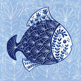 Coastal Chinoiserie III by Yvette St. Amant. SKU 91024a. Archival Giclee Fine art print for wall decor.