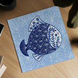 Coastal Chinoiserie III by Yvette St. Amant. Shown as a detailed flat fine art print, highlighting archival giclee quality. Available as an archival giclee rolled canvas, fine art paper, or poster print. SKU 91024a.