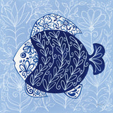 Coastal Chinoiserie IV by Yvette St. Amant. SKU 91025a. Archival Giclee Fine art print for wall decor.