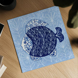 Coastal Chinoiserie IV by Yvette St. Amant. Shown as a detailed flat fine art print, highlighting archival giclee quality. Available as an archival giclee rolled canvas, fine art paper, or poster print. SKU 91025a.