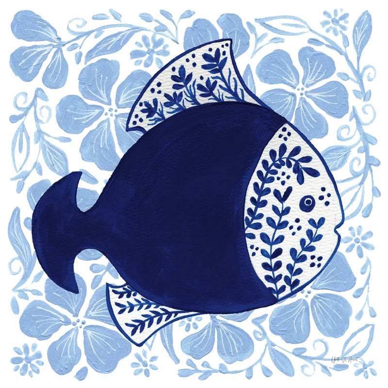 Coastal Chinoiserie V by Yvette St. Amant. SKU 91026a. Archival Giclee Fine art print for wall decor.