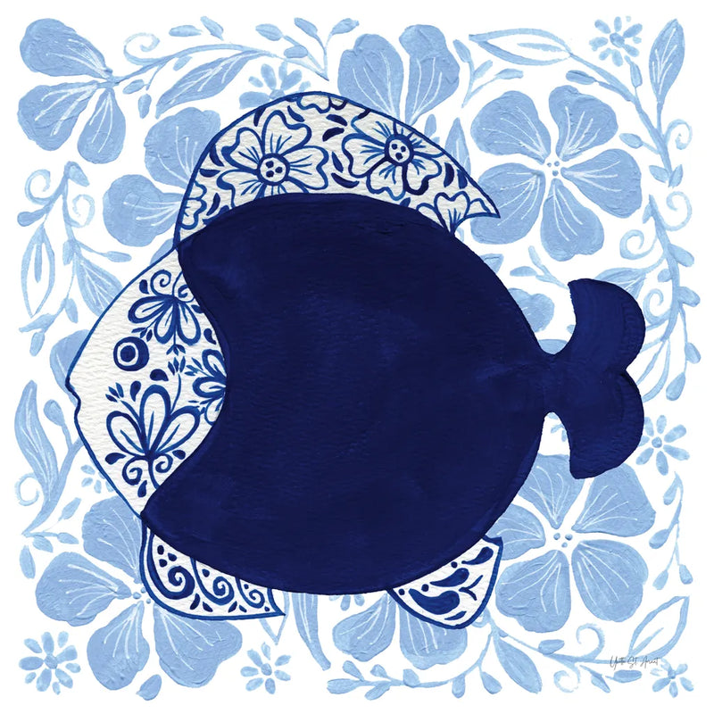 Coastal Chinoiserie VI by Yvette St. Amant. SKU 91027a. Archival Giclee Fine art print for wall decor.