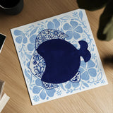 Coastal Chinoiserie VI by Yvette St. Amant. Shown as a detailed flat fine art print, highlighting archival giclee quality. Available as an archival giclee rolled canvas, fine art paper, or poster print. SKU 91027a.