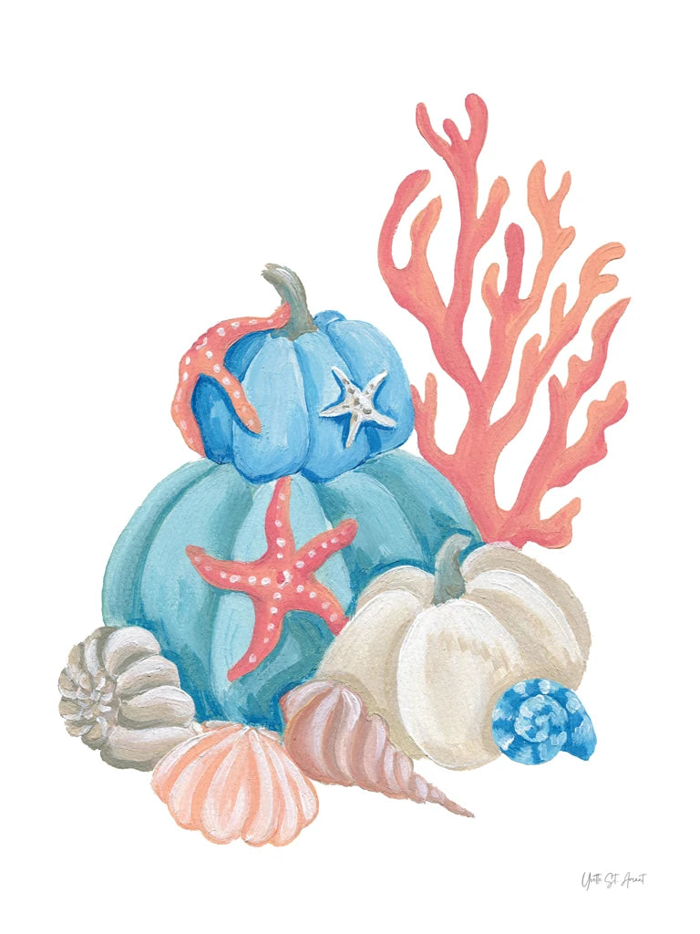 Coastal Pumpkins I by Yvette St. Amant