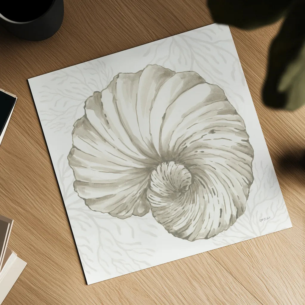 Coastal Reef II by Yvette St. Amant. Shown as a detailed flat fine art print, highlighting archival giclee quality. Available as an archival giclee rolled canvas, fine art paper, or poster print. SKU 94005a.