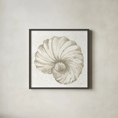 Coastal Reef II by Yvette St. Amant. Shown in a sleek black glass frame for a contemporary gallery look. Available as an archival giclee rolled canvas, fine art paper, or poster print. SKU 94005a.