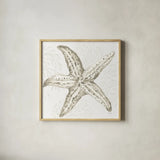 Coastal Reef III by Yvette St. Amant. Shown in a natural wood glass frame for a timeless modern aesthetic. Available as an archival giclee rolled canvas, fine art paper, or poster print. SKU 94006a.