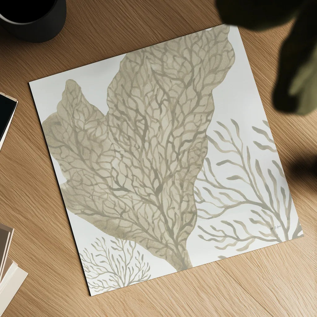 Coastal Reef VIII by Yvette St. Amant. Shown as a detailed flat fine art print, highlighting archival giclee quality. Available as an archival giclee rolled canvas, fine art paper, or poster print. SKU 94011a.