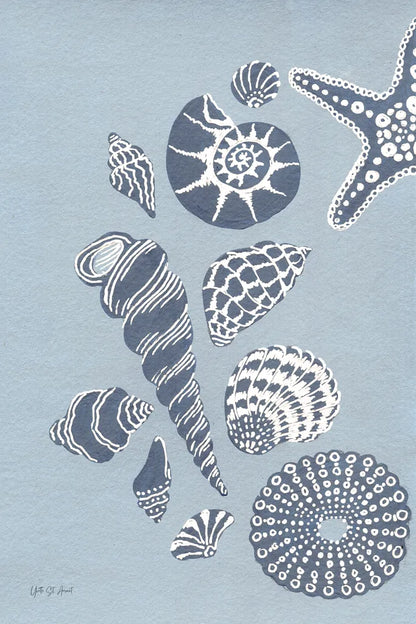 Coastal Shells I by Yvette St. Amant. SKU 88368h. Archival Giclee Fine art print for wall decor.