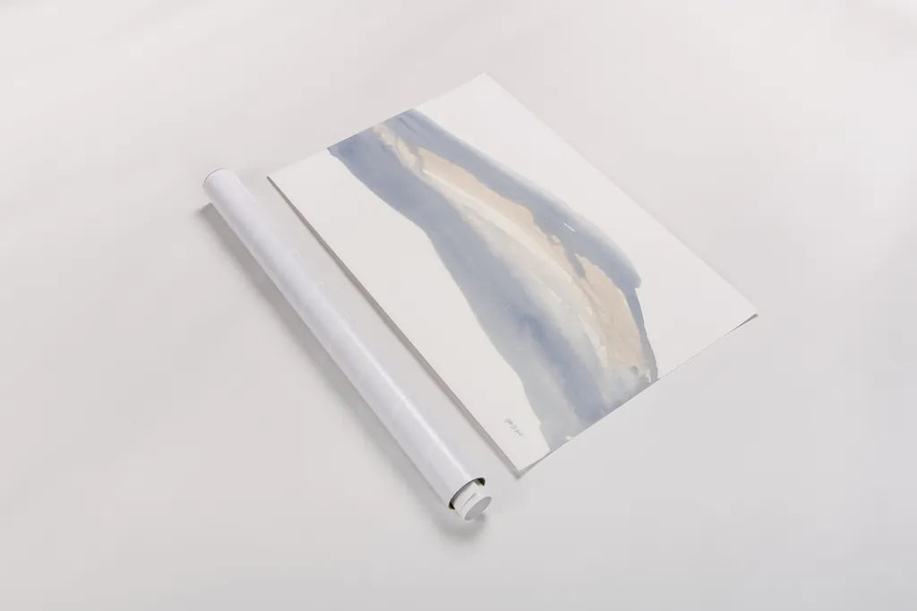 Coastal Wave Abstract by Yvette St. Amant. shown as a rolled paper print. Available as archival giclee rolled canvas, fine art paper, or poster print. SKU 91162i.