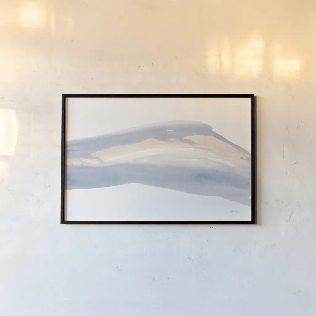 Coastal Wave Abstract by Yvette St. Amant. shown as a paper print in a black flame. Available as a archival giclee rolled canvas, fine art paper, or poster print. SKU 91162i.