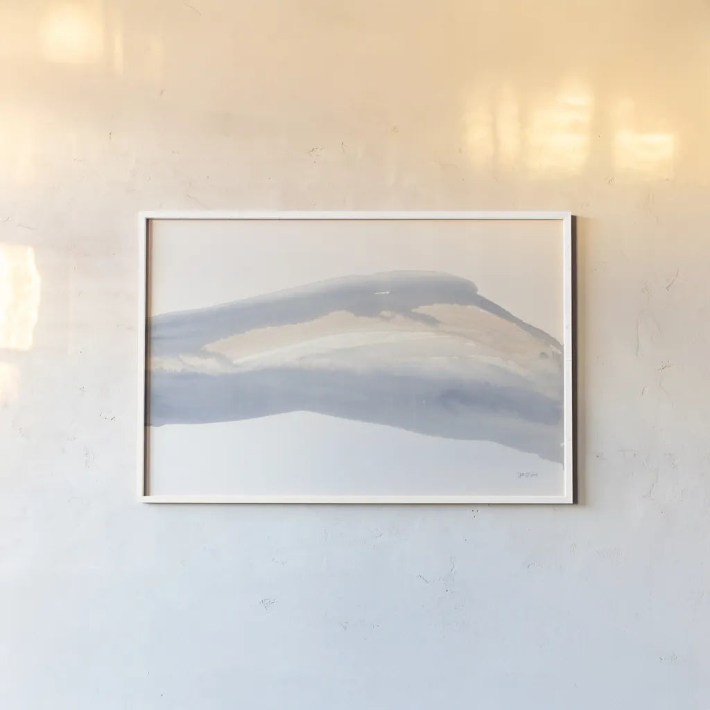 Coastal Wave Abstract by Yvette St. Amant. shown as a paper print in a white frame. Available as a archival giclee rolled canvas, fine art paper, or poster print. SKU 91162i.