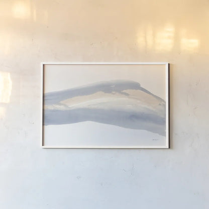 Coastal Wave Abstract by Yvette St. Amant. shown as a paper print in a white frame. Available as a archival giclee rolled canvas, fine art paper, or poster print. SKU 91162i.