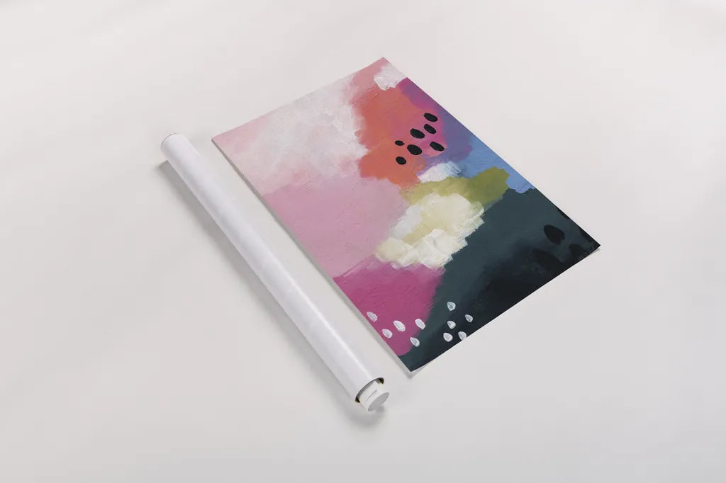 Colorful Journey by Yvette St. Amant. shown as a rolled paper print. Available as archival giclee rolled canvas, fine art paper, or poster print. SKU 88226h.