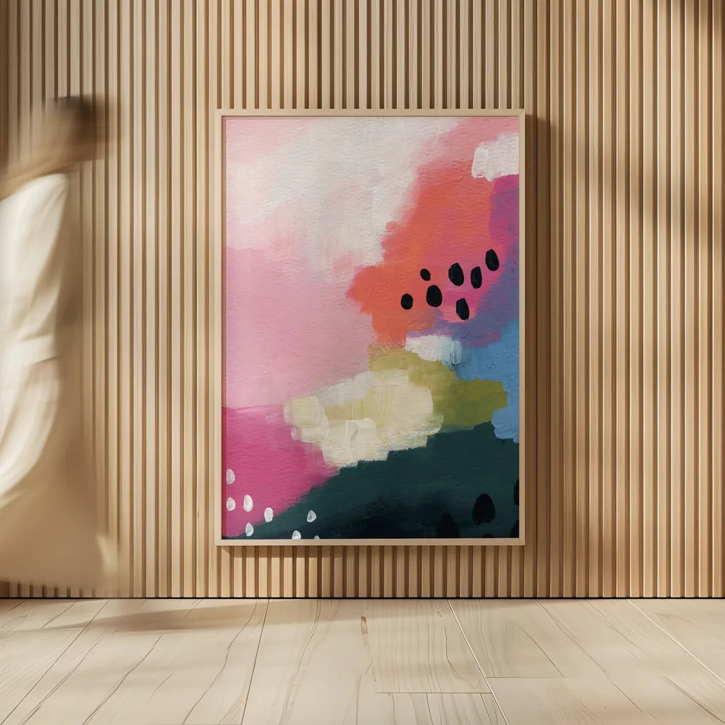 Colorful Journey by Yvette St. Amant. shown as over sized large wall art. Available as an archival giclee rolled canvas, fine art paper, or poster print. SKU 88226h.