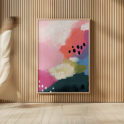 Colorful Journey by Yvette St. Amant. shown as over sized large wall art. Available as an archival giclee rolled canvas, fine art paper, or poster print. SKU 88226h.