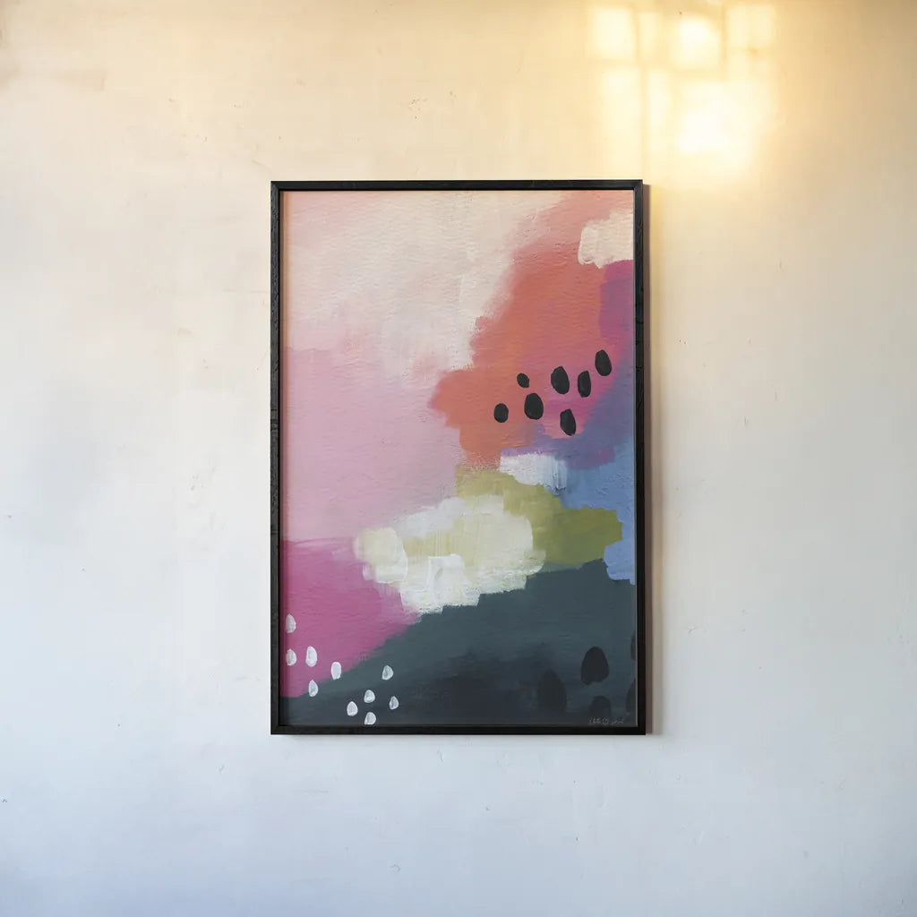 Colorful Journey by Yvette St. Amant. shown as a paper print in a black flame. Available as a archival giclee rolled canvas, fine art paper, or poster print. SKU 88226h.