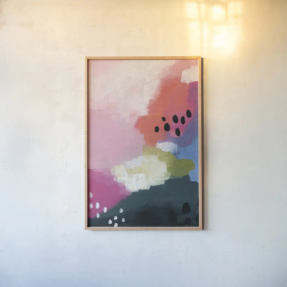 Colorful Journey by Yvette St. Amant. shown as a paper print in a natural frame. Available as a archival giclee rolled canvas, fine art paper, or poster print. SKU 88226h.