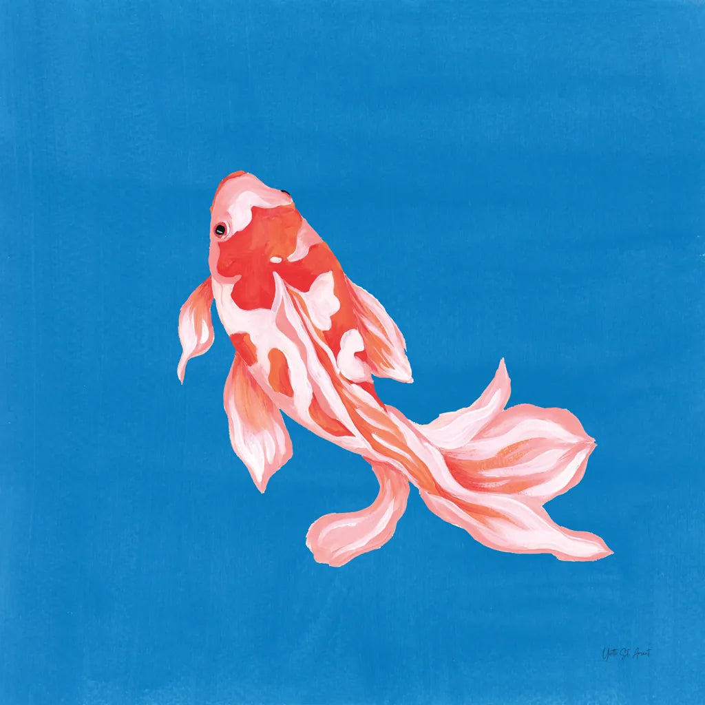 Colorful Koi II by Yvette St. Amant. SKU 92242a. Archival Giclee Fine art print for wall decor.