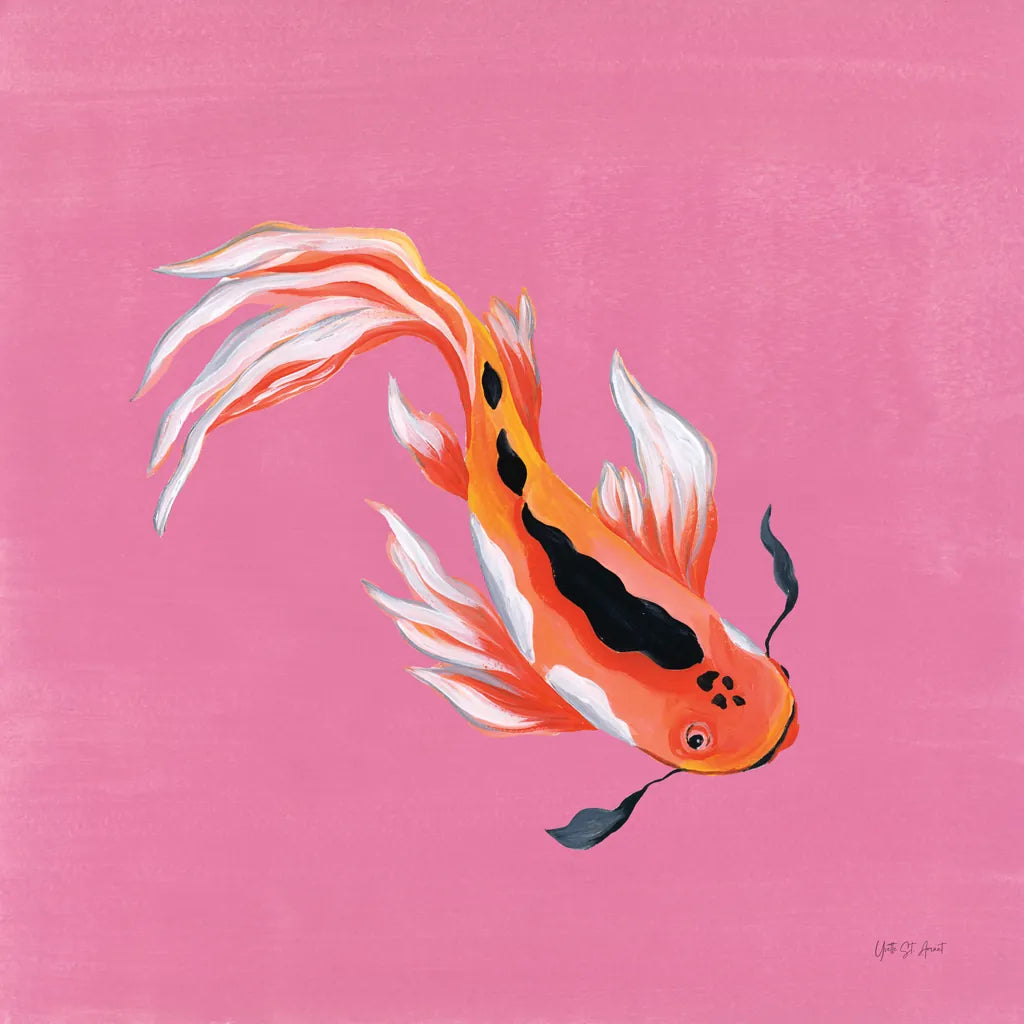 Colorful Koi III by Yvette St. Amant. SKU 92243a. Archival Giclee Fine art print for wall decor.