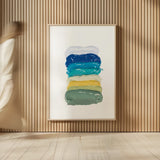 Cool Paint Palette by Yvette St. Amant. shown as over sized large wall art. Available as an archival giclee rolled canvas, fine art paper, or poster print. SKU 92217h.