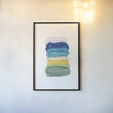 Cool Paint Palette by Yvette St. Amant. shown as a paper print in a black flame. Available as a archival giclee rolled canvas, fine art paper, or poster print. SKU 92217h.