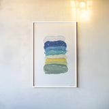 Cool Paint Palette by Yvette St. Amant. shown as a paper print in a white frame. Available as a archival giclee rolled canvas, fine art paper, or poster print. SKU 92217h.