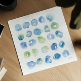 Cool Wash I by Yvette St. Amant. Shown as a detailed flat fine art print, highlighting archival giclee quality. Available as an archival giclee rolled canvas, fine art paper, or poster print. SKU 104952a.
