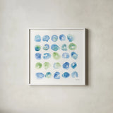 Cool Wash I by Yvette St. Amant. Shown in a crisp white glass frame for a clean and minimalist style. Available as an archival giclee rolled canvas, fine art paper, or poster print. SKU 104952a.
