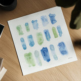 Cool Wash II by Yvette St. Amant. Shown as a detailed flat fine art print, highlighting archival giclee quality. Available as an archival giclee rolled canvas, fine art paper, or poster print. SKU 104953a.