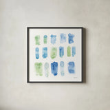 Cool Wash II by Yvette St. Amant. Shown in a sleek black glass frame for a contemporary gallery look. Available as an archival giclee rolled canvas, fine art paper, or poster print. SKU 104953a.