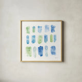Cool Wash II by Yvette St. Amant. Shown in a natural wood glass frame for a timeless modern aesthetic. Available as an archival giclee rolled canvas, fine art paper, or poster print. SKU 104953a.