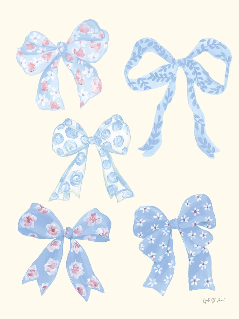 Coquette Bows Blue by Yvette St. Amant
