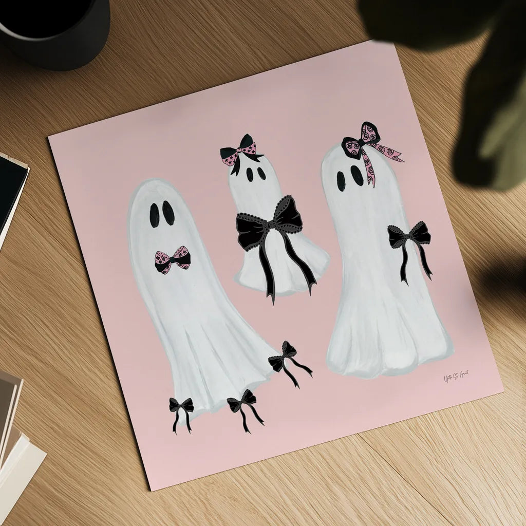 Coquette Ghosts by Yvette St. Amant. Shown as a detailed flat fine art print, highlighting archival giclee quality. Available as an archival giclee rolled canvas, fine art paper, or poster print. SKU 94019a.