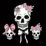 Coquette Skulls by Yvette St. Amant. SKU 94021a. Archival Giclee Fine art print for wall decor.