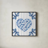 Coquette Valentine II by Yvette St. Amant. Shown in a sleek black glass frame for a contemporary gallery look. Available as an archival giclee rolled canvas, fine art paper, or poster print. SKU 101785a.