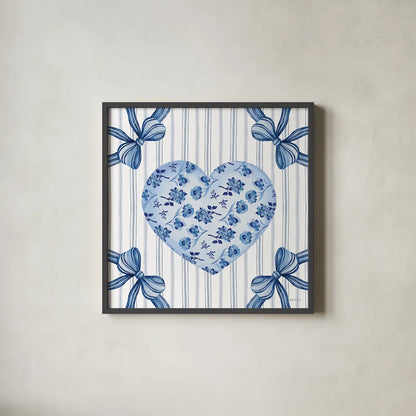 Coquette Valentine II by Yvette St. Amant. Shown in a sleek black glass frame for a contemporary gallery look. Available as an archival giclee rolled canvas, fine art paper, or poster print. SKU 101785a.