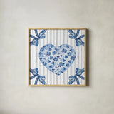 Coquette Valentine II by Yvette St. Amant. Shown in a natural wood glass frame for a timeless modern aesthetic. Available as an archival giclee rolled canvas, fine art paper, or poster print. SKU 101785a.