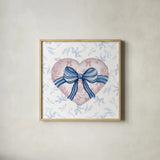 Coquette Valentine III by Yvette St. Amant. Shown in a natural wood glass frame for a timeless modern aesthetic. Available as an archival giclee rolled canvas, fine art paper, or poster print. SKU 101786a.