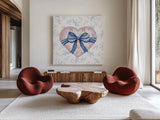 Coquette Valentine III by Yvette St. Amant. Shown as extra-large giant wall art in a modern living room. Available as an archival giclee rolled canvas, fine art paper, or poster print. SKU 101786a.