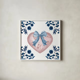 Coquette Valentine VI by Yvette St. Amant. Shown in a crisp white glass frame for a clean and minimalist style. Available as an archival giclee rolled canvas, fine art paper, or poster print. SKU 101789a.