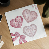 Coquette Valentine VII by Yvette St. Amant. Shown as a detailed flat fine art print, highlighting archival giclee quality. Available as an archival giclee rolled canvas, fine art paper, or poster print. SKU 101790a.