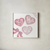 Coquette Valentine VII by Yvette St. Amant. Shown in a crisp white glass frame for a clean and minimalist style. Available as an archival giclee rolled canvas, fine art paper, or poster print. SKU 101790a.