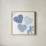 Coquette Valentine VIII by Yvette St. Amant. Shown in a natural wood glass frame for a timeless modern aesthetic. Available as an archival giclee rolled canvas, fine art paper, or poster print. SKU 101791a.