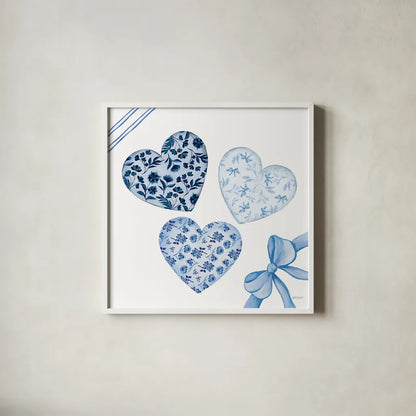 Coquette Valentine VIII by Yvette St. Amant. Shown in a crisp white glass frame for a clean and minimalist style. Available as an archival giclee rolled canvas, fine art paper, or poster print. SKU 101791a.