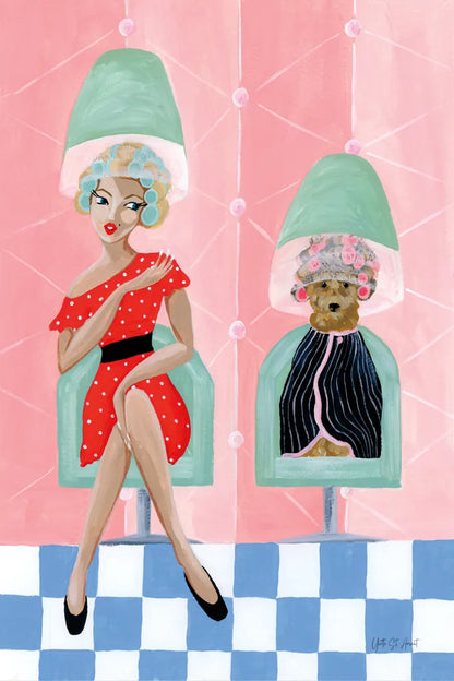 Curl Talk by Yvette St. Amant. SKU 100347h. Archival Giclee Fine art print for wall decor.